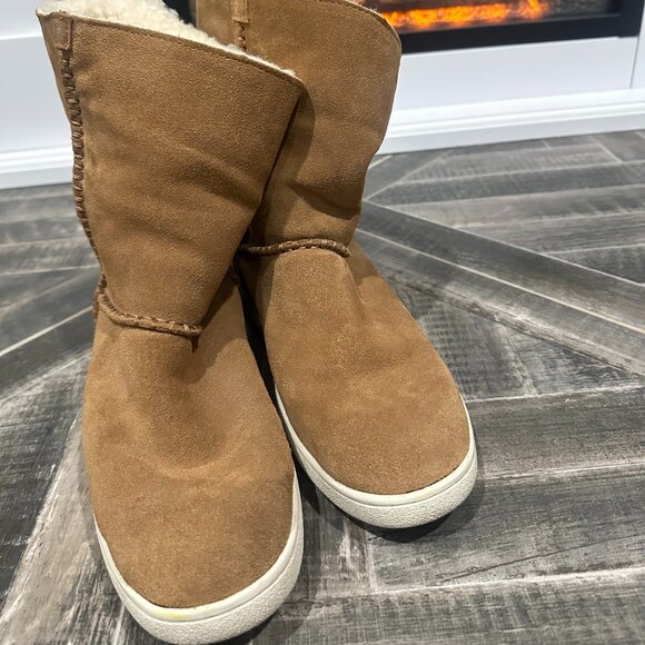 UGG Shoes - AUTHENTIC UGG Classic Sneaker-Sole Shearling Boots – Chestnut Suede